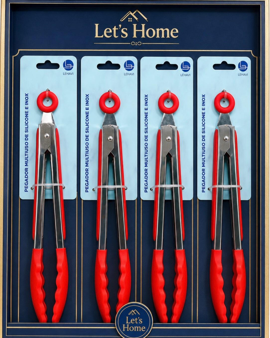 Pegadores multiuso de silicone e inox