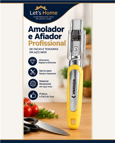 Afiador de faca e tesoura 